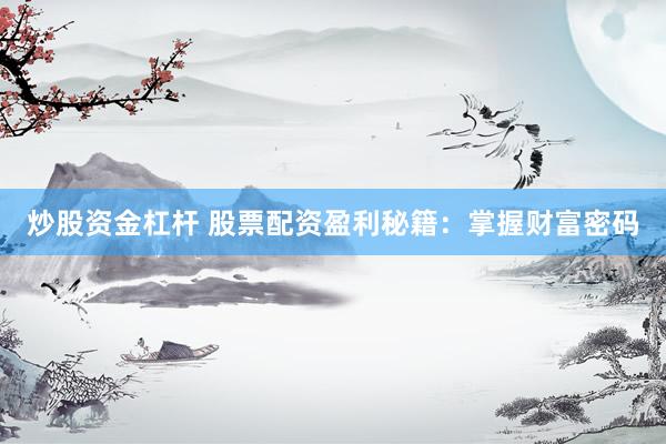 炒股资金杠杆 股票配资盈利秘籍:掌握财富密码